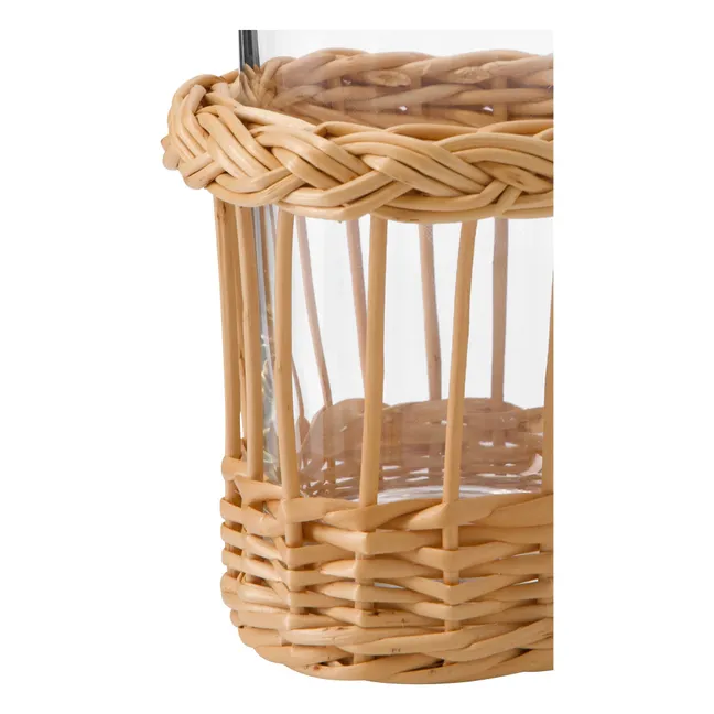 Glass and wicker Vitória