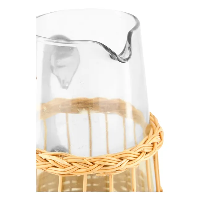 Carafe en verre et osier Vitória