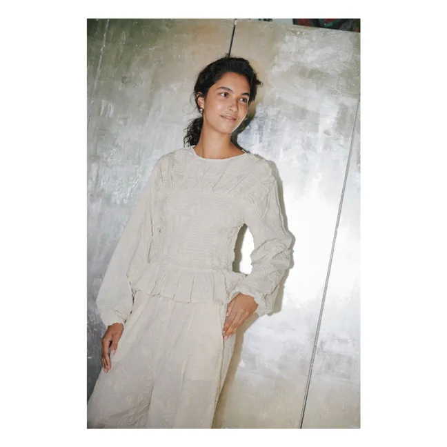 Top de algodón ecológico Iluna | Champagne