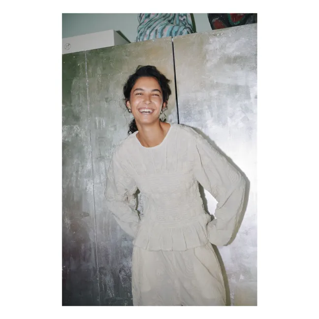 Top de algodón ecológico Iluna | Champagne