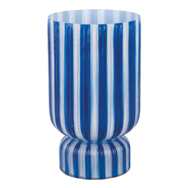 Vaso Rayado Retro | Cobalto