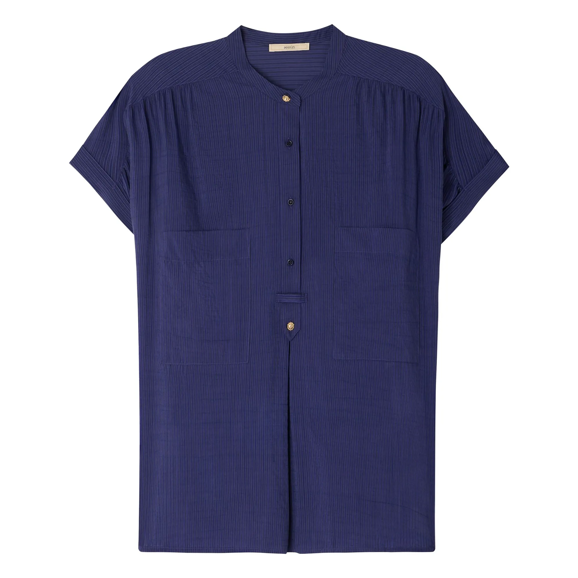 Sessùn Navy Blue Camille Blouse