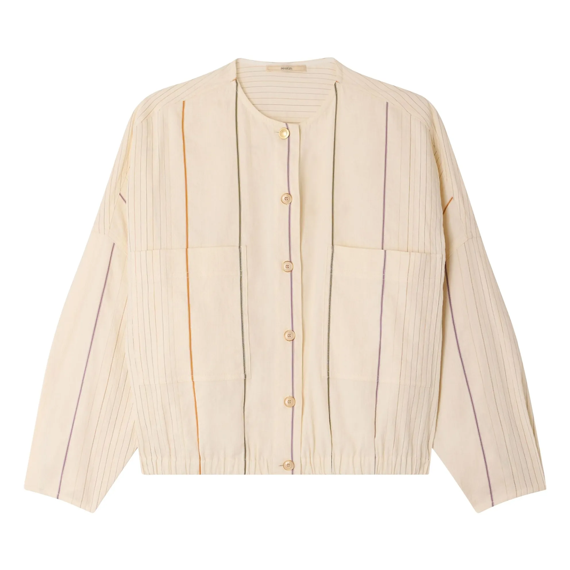 Sessùn Cream Calancas Cotton And Linen Jacket
