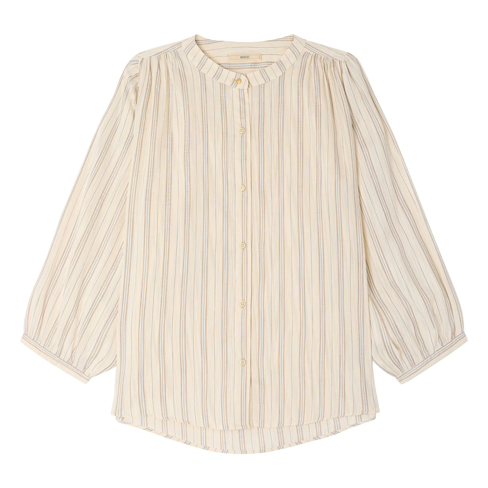 Sessùn Light Blue Blouse A View Stripes