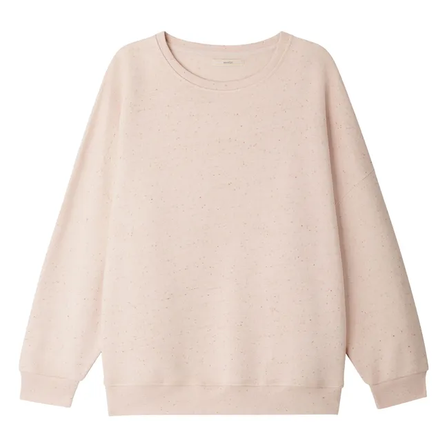 Sweat Oversize Chebbi Coton Bio et Recyclé | Rose chiné