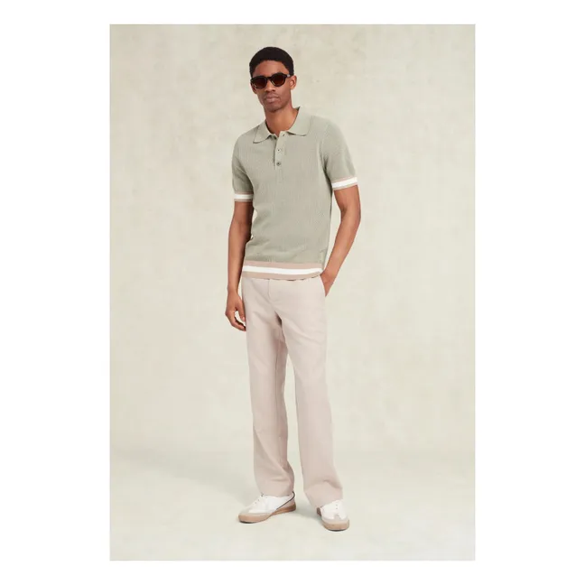 Polo de algodón Quinn | Beige - Verde