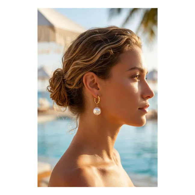 Exclusivité Perrine Taverniti x Smallable - Boucles d'Oreilles Perle | Doré