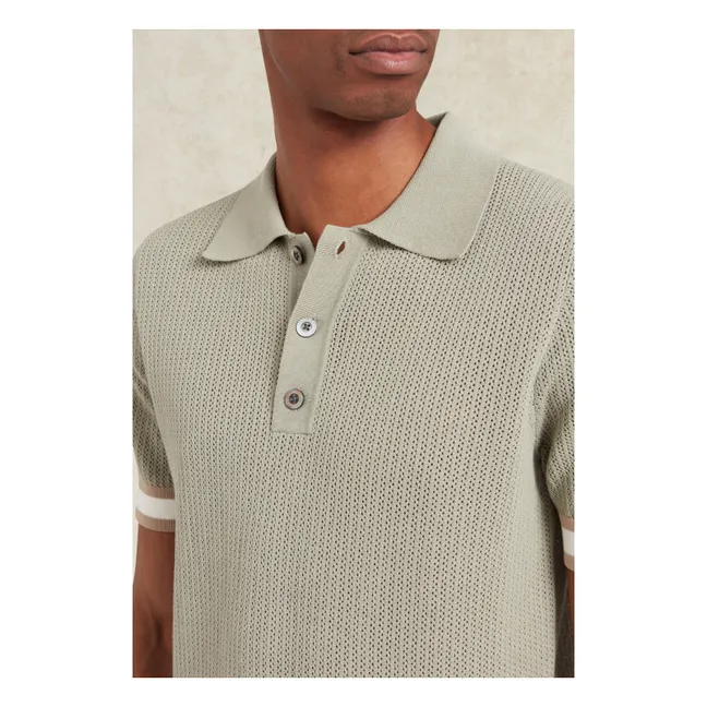 Quinn Cotton polo shirt | Beige - Green