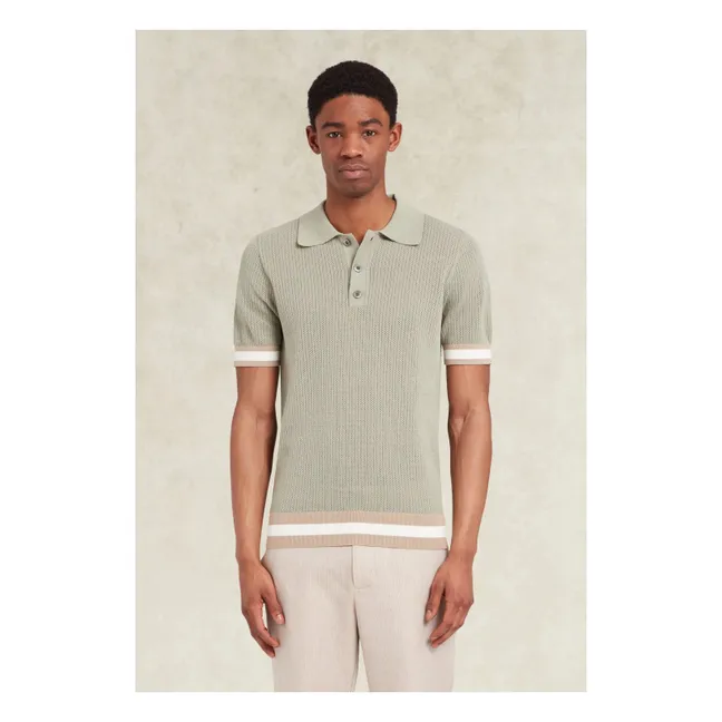 Quinn Cotton polo shirt | Beige - Green
