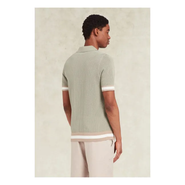 Polo de algodón Quinn | Beige - Verde