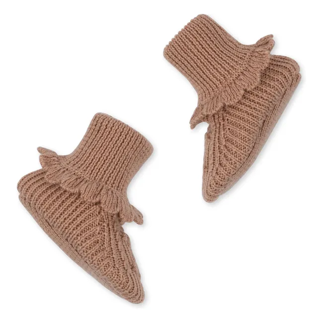 Zapatillas de lana merina Cabby | Camel