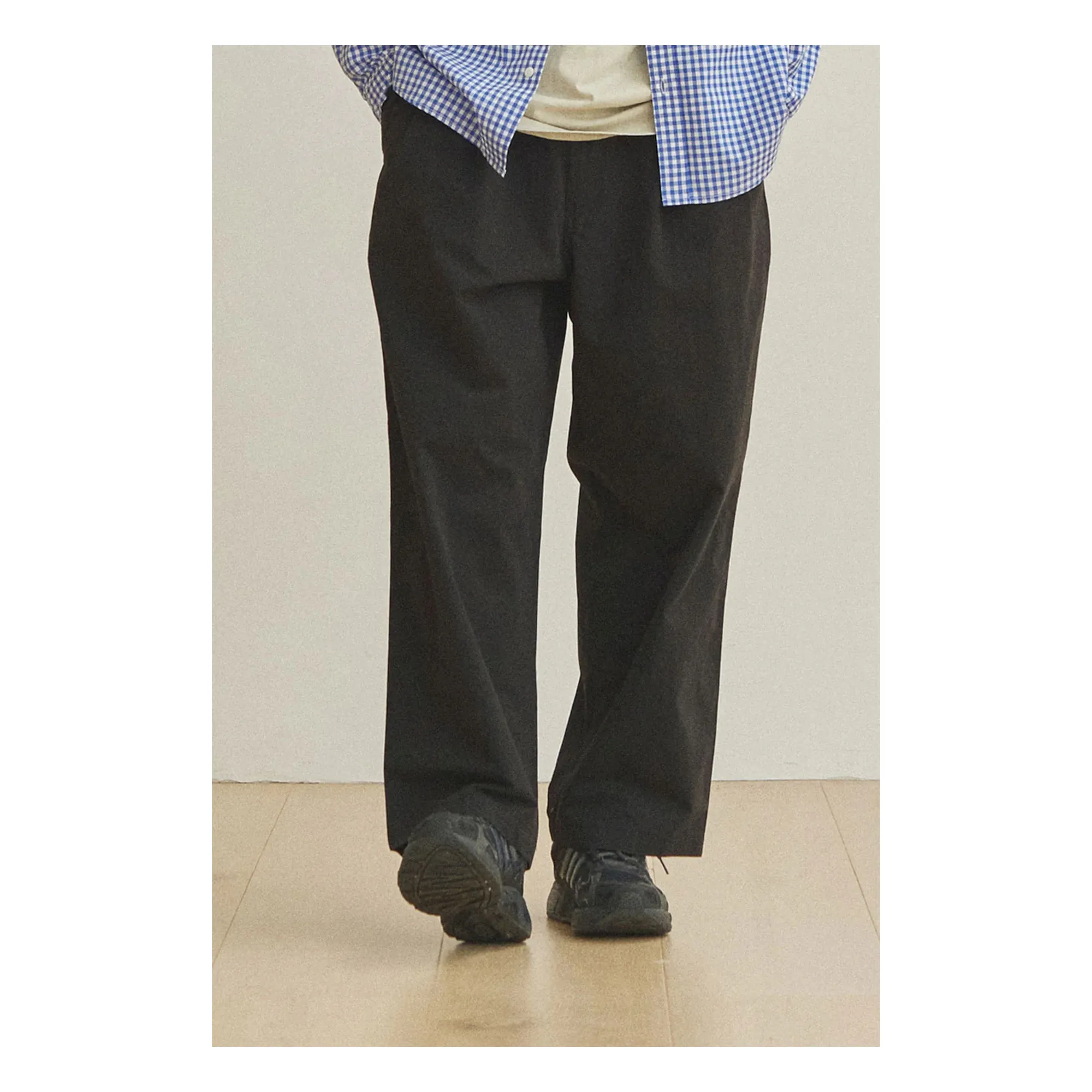 Kappy - Two Tuck Wide Pants - Black | Smallable