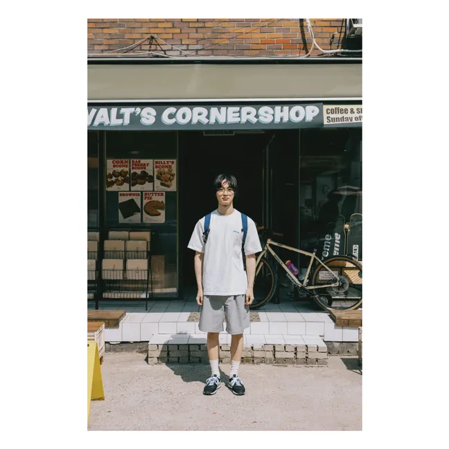 Pantalones anchos con dos pliegues | Gris