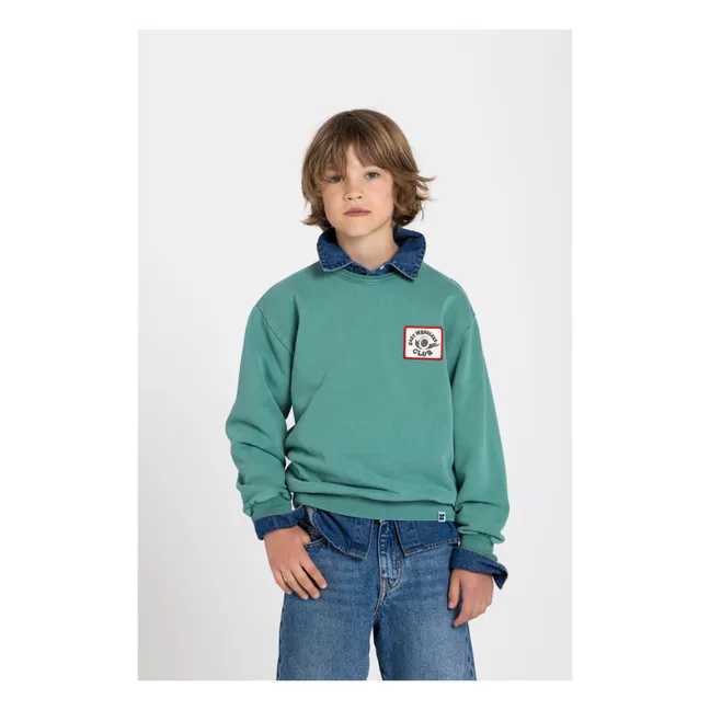 Ryde Wheelers Sudadera de algodón orgánico | Verde esmeralda