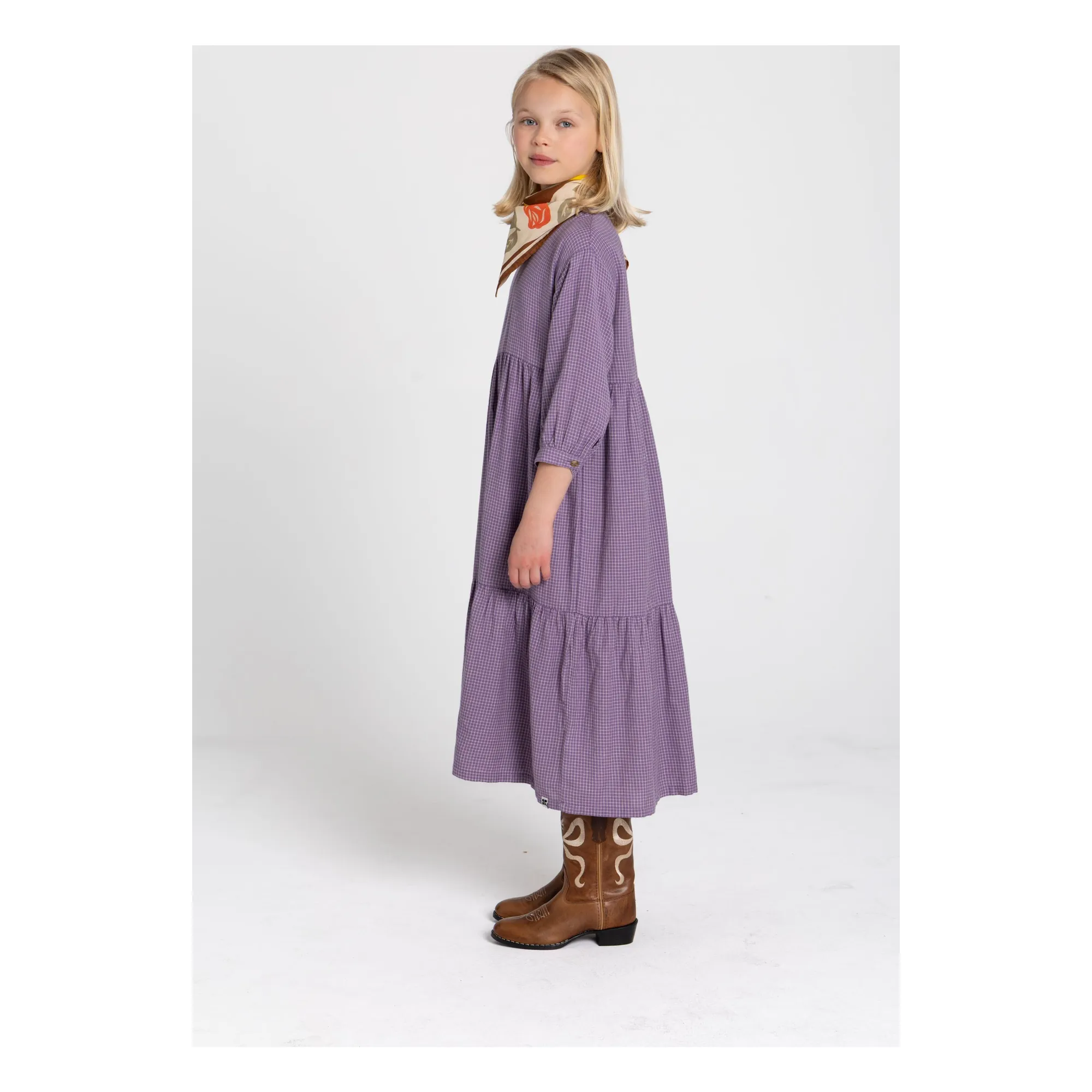 Robe Naya Carreaux | Lavande- Image produit n°6