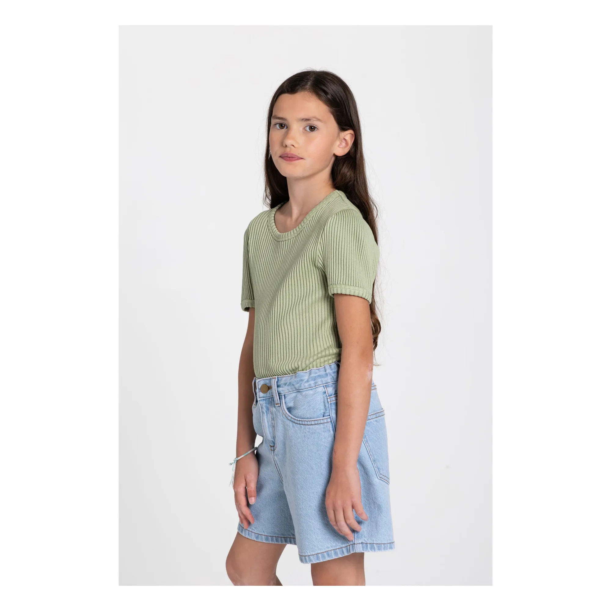 T-shirt Nova Coton Bio | Vert amande- Image produit n°2