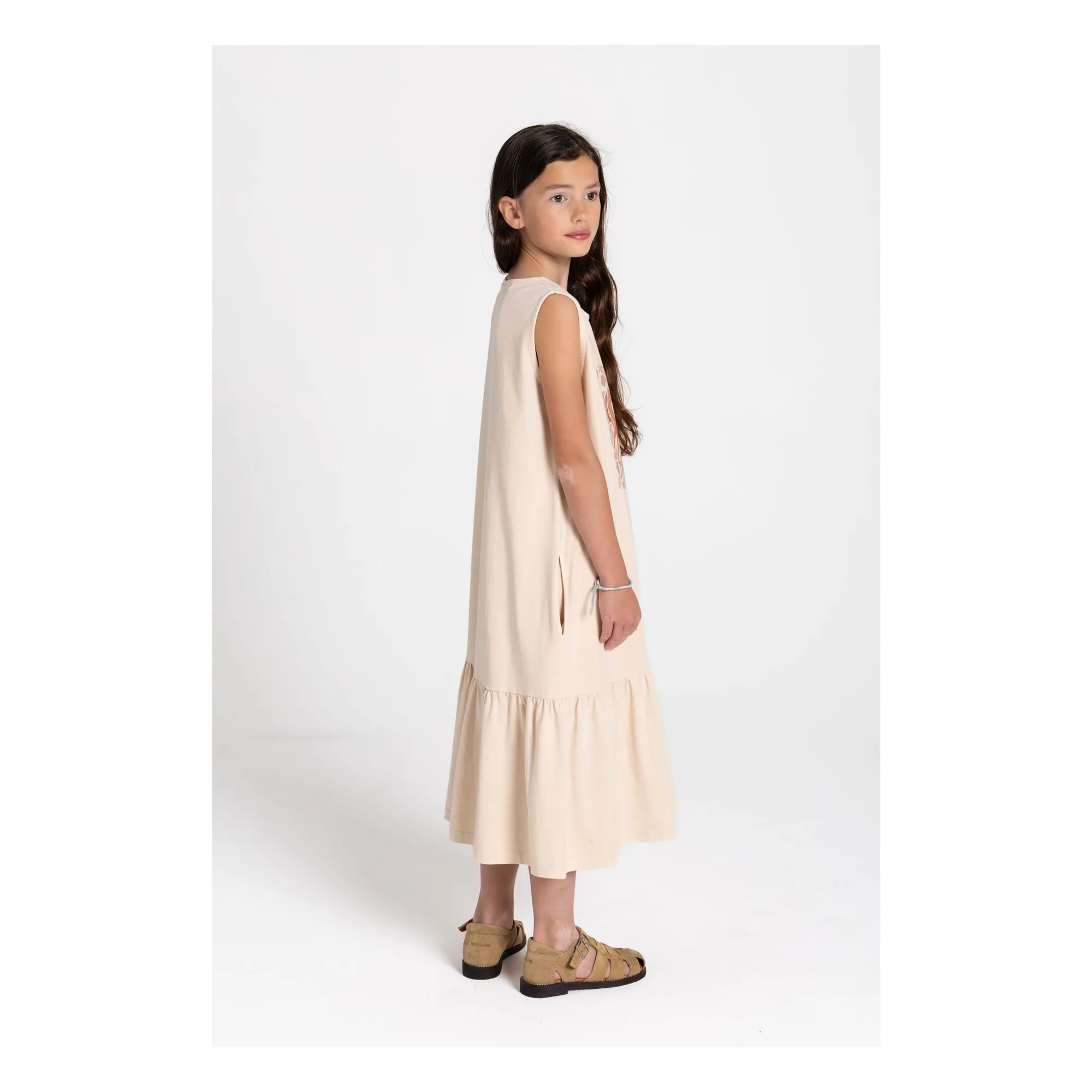 Robe Sans Manches Lyra Coton Bio | Crème- Image produit n°5