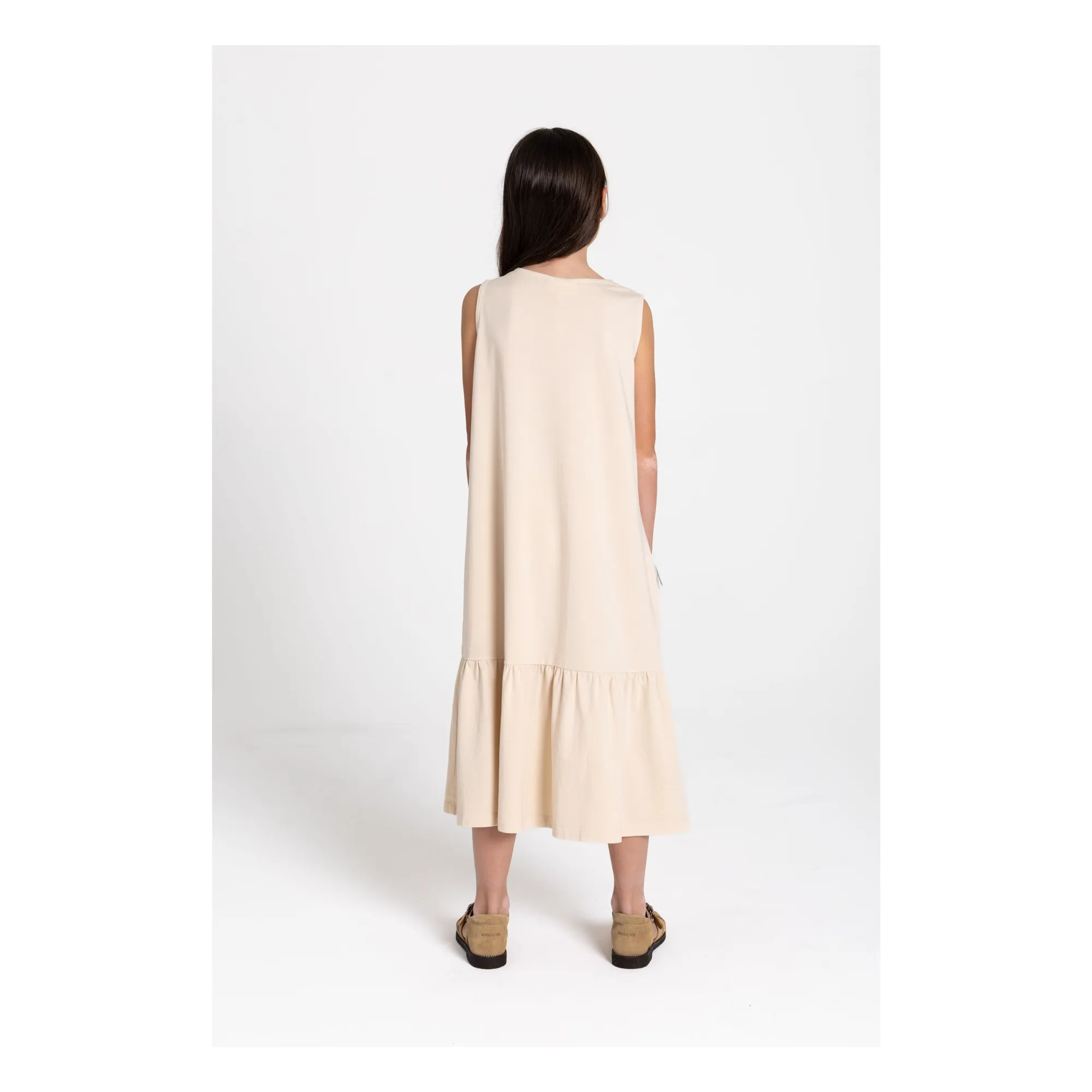 Robe Sans Manches Lyra Coton Bio | Crème- Image produit n°6