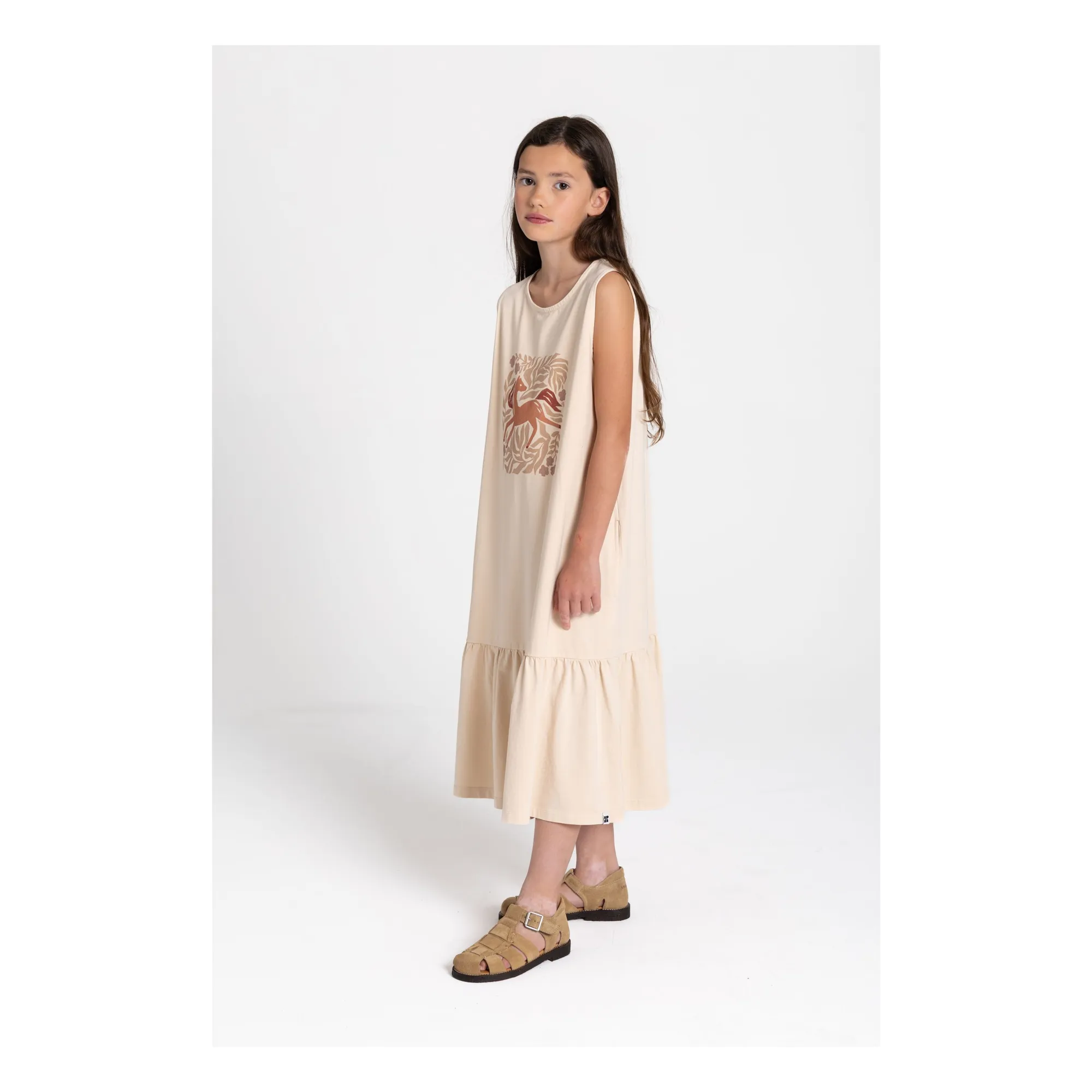 Robe Sans Manches Lyra Coton Bio | Crème- Image produit n°2
