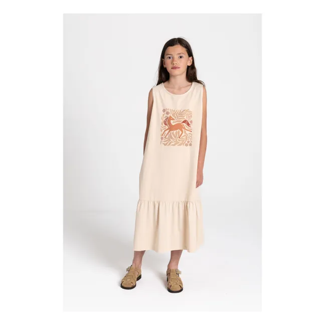 Robe Sans Manches Lyra Coton Bio | Crème