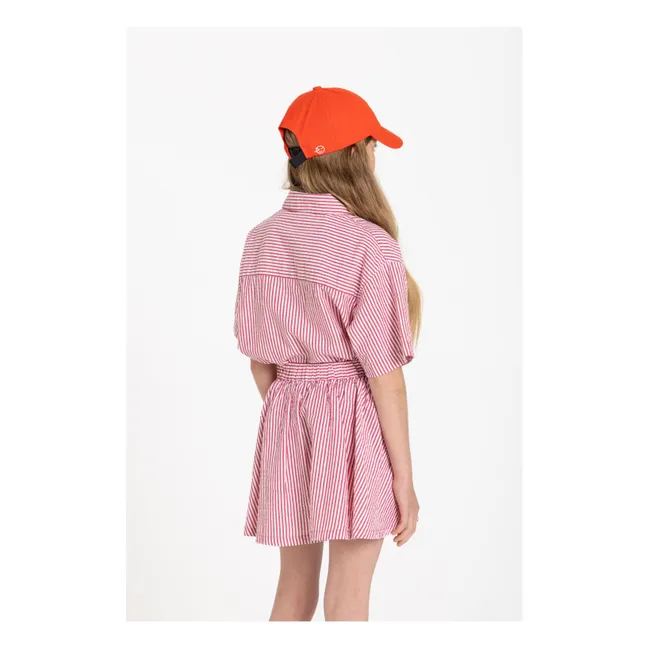 Falda de rayas Melody | Rojo Cereza
