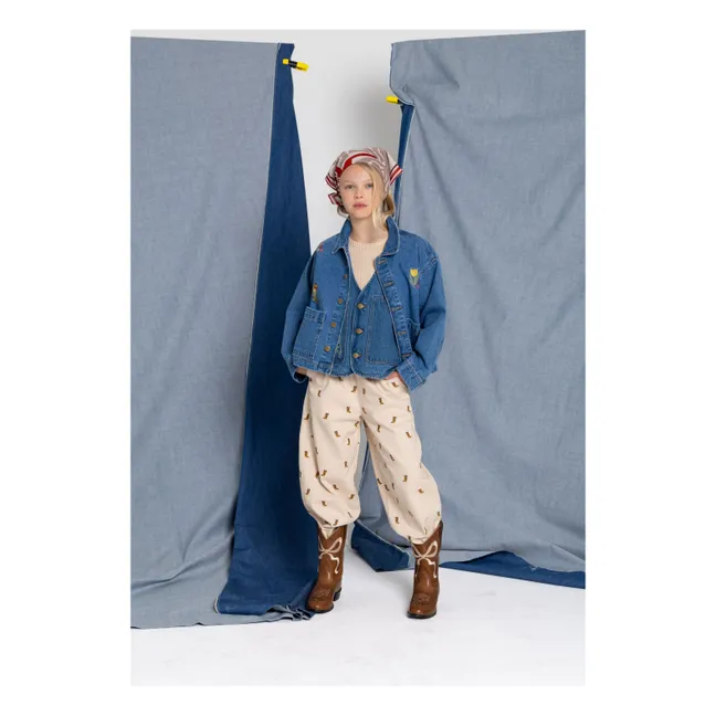 Veste Sans Manches Denim Mara Cheval | Bleu