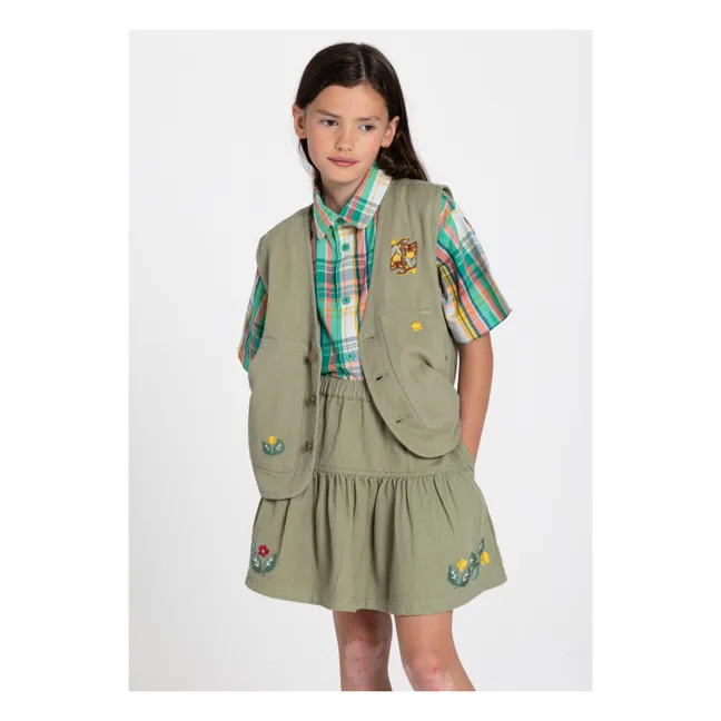 Chemise Saskia Carreaux | Rose pêche
