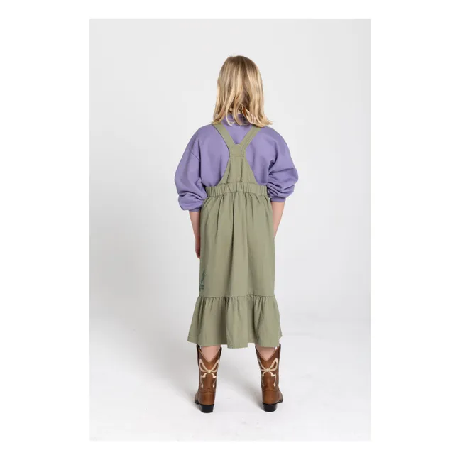 Vestido Delantal Devi Fleurie | Verde Almendra