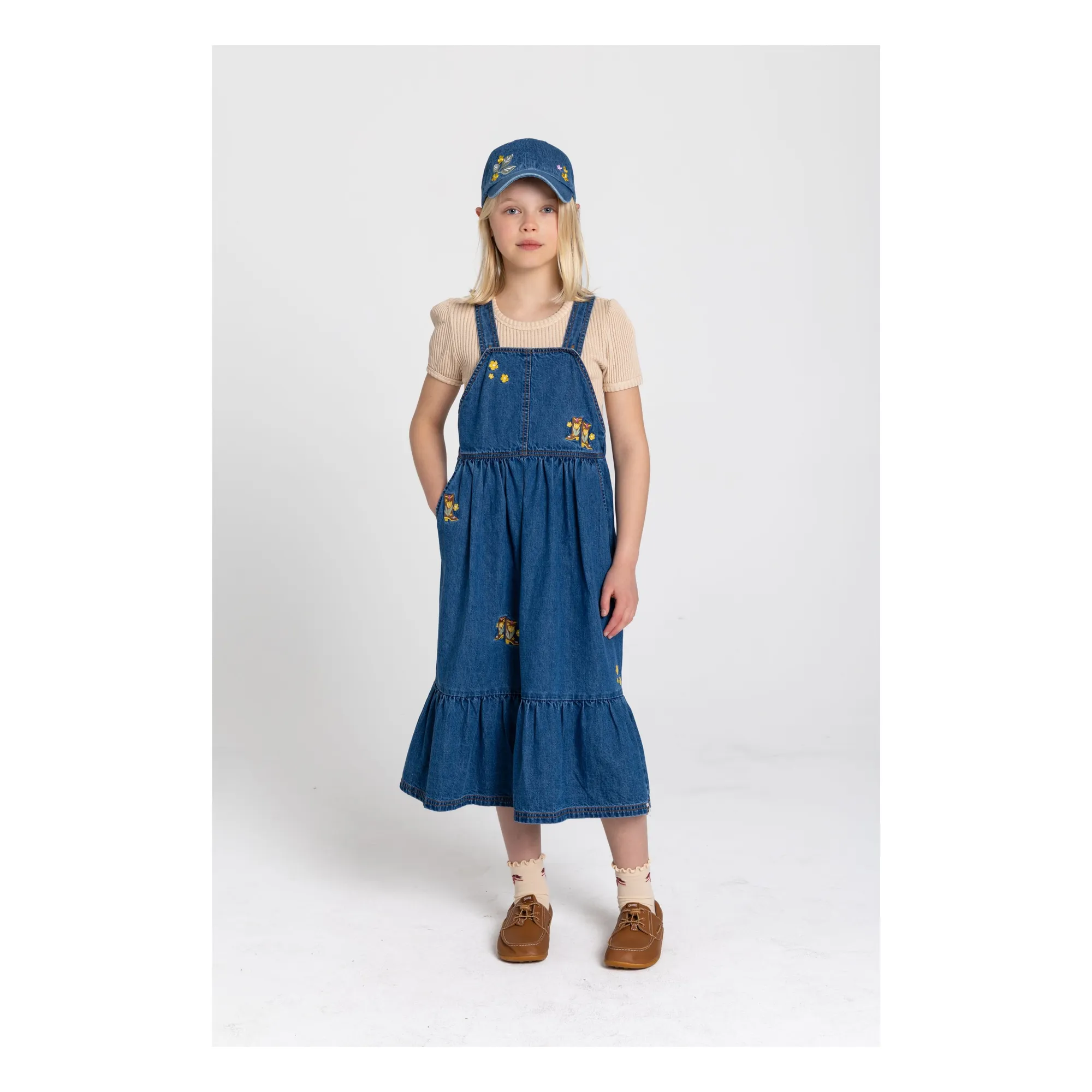 Robe Tablier Devi Bottes | Bleu- Image produit n°1