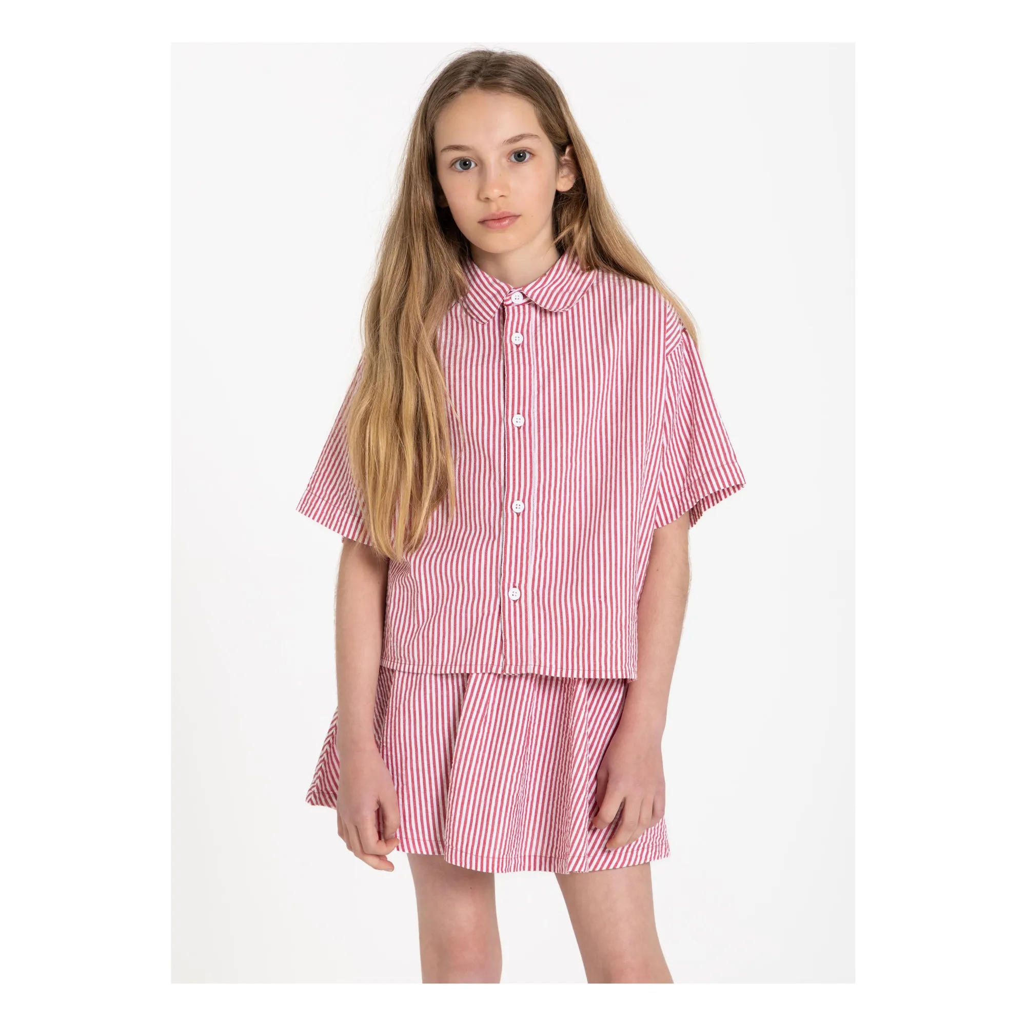 Chemise Sawyer Rayée | Rouge cerise- Image produit n°1