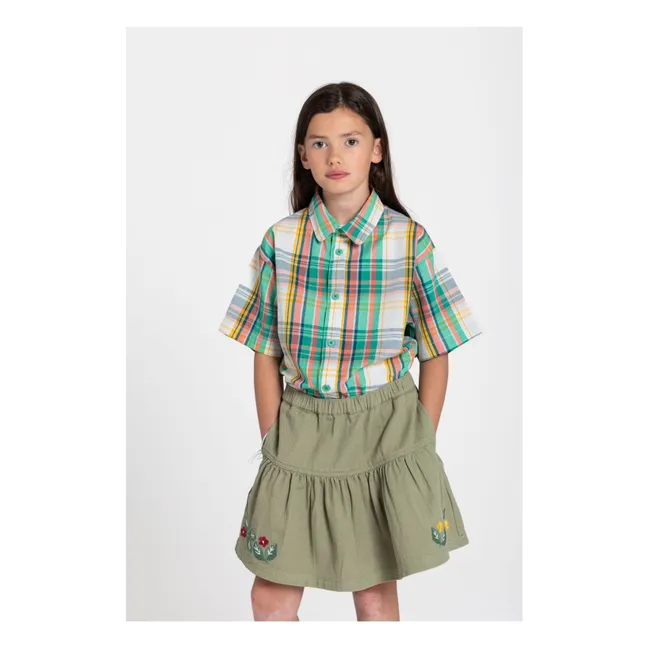 Falda floral Kaya | Verde Almendra