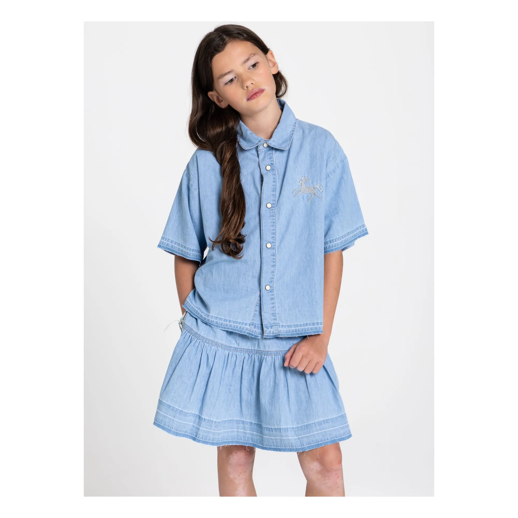 Chemise Denim Saskia | Bleu- Image produit n°1