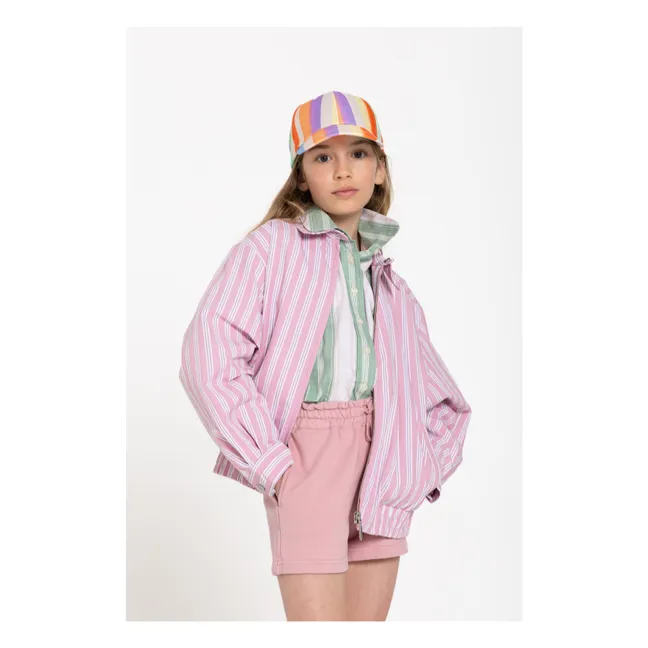 Veste Noah Rayée | Vieux Rose