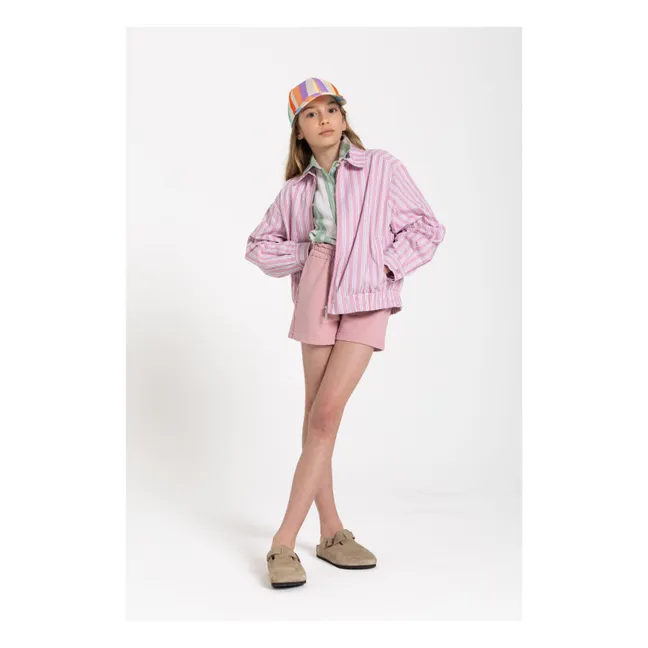 Veste Noah Rayée | Vieux Rose