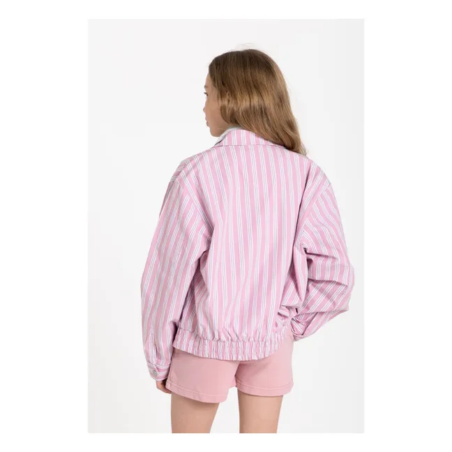 Veste Noah Rayée | Vieux Rose
