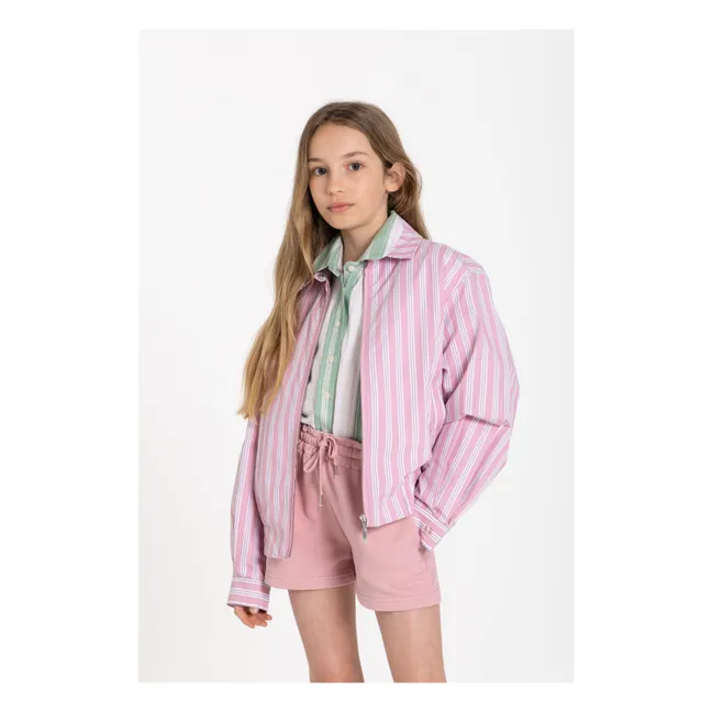 Veste Noah Rayée | Vieux Rose