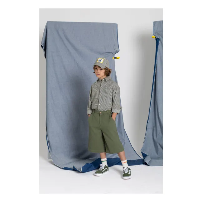 Casquette Orbit Rayée | Vert foncé