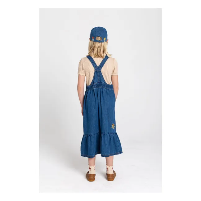 Casquette Halo Fleurie | Bleu jean