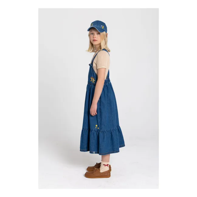 Casquette Halo Fleurie | Bleu jean