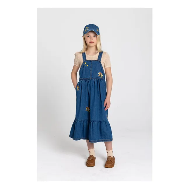 Casquette Halo Fleurie | Bleu jean