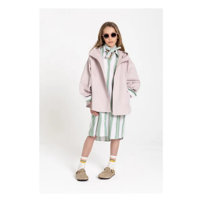 Vestido camisero de rayas Leya | Verde Menta