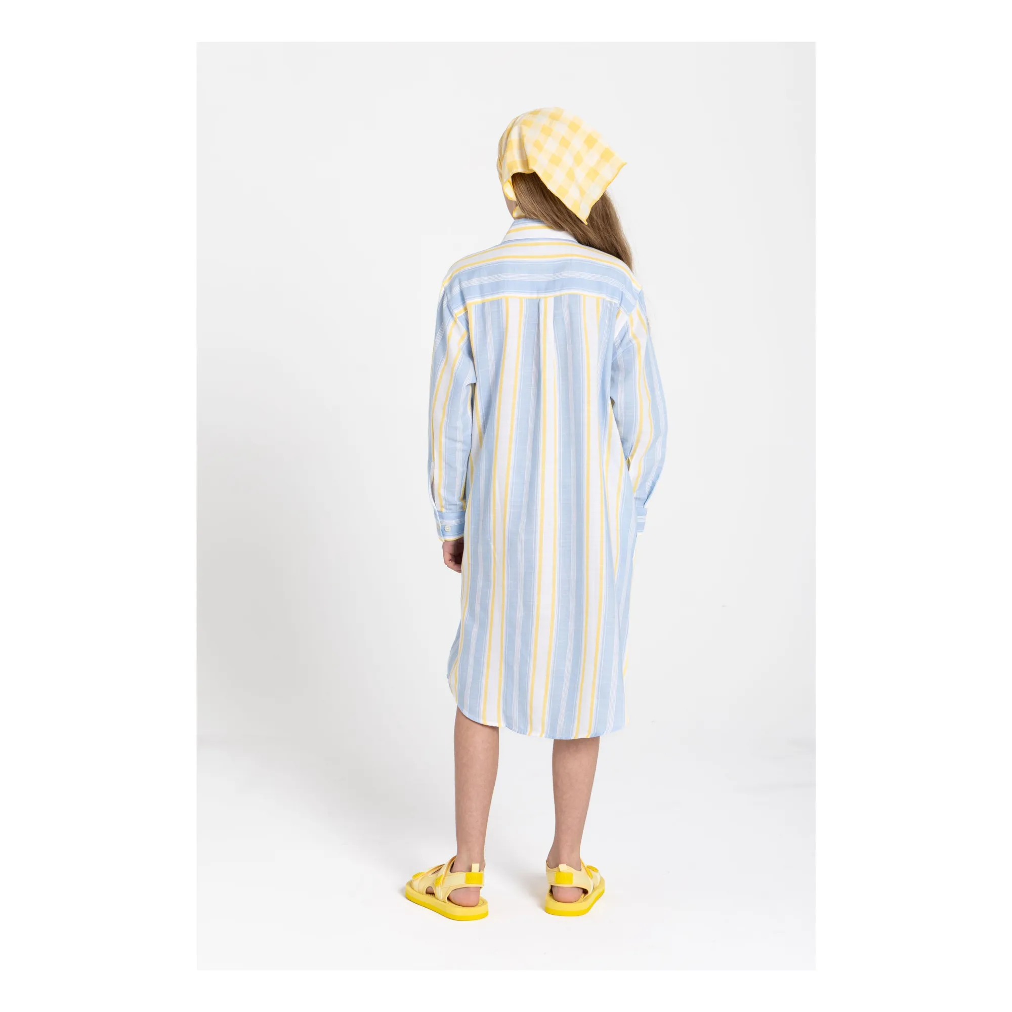 Robe Chemise Leya Rayée | Bleu ciel- Image produit n°5
