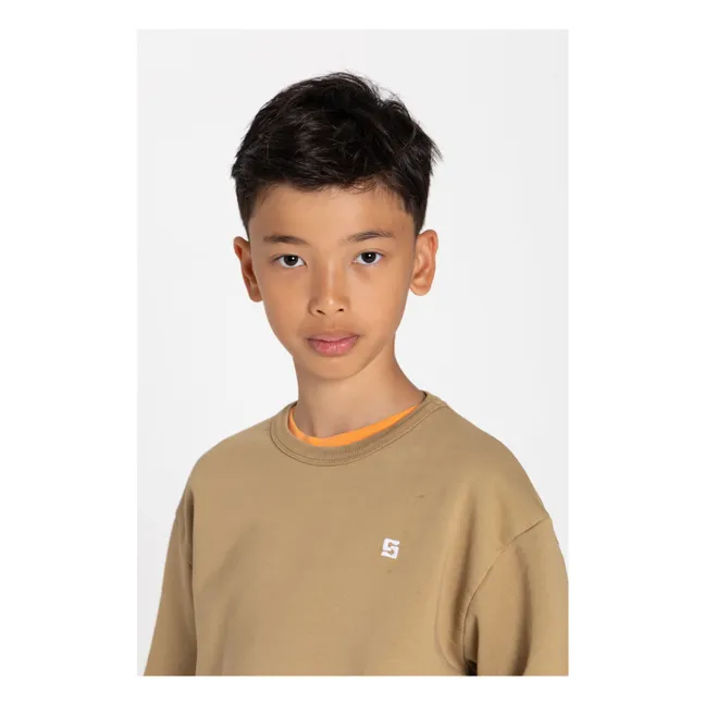 Arlo organic cotton sweatshirt | Brown