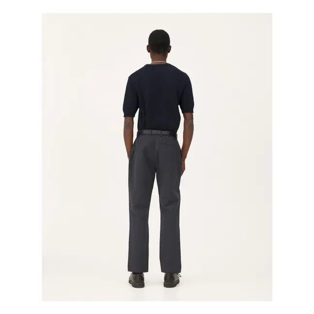 Pantalon Detroit Lin | Bleu foncé