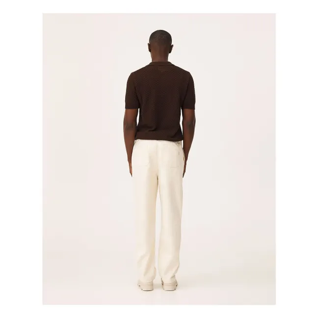 Haring organic cotton polo shirt | Dark Brown