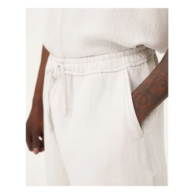 Pantalones cortos de lino Malibu | Gris Claro