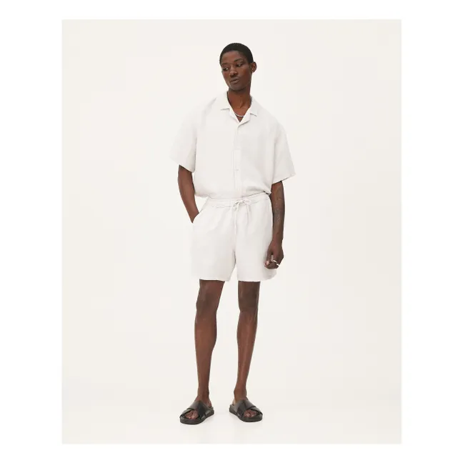 Pantalones cortos de lino Malibu | Gris Claro