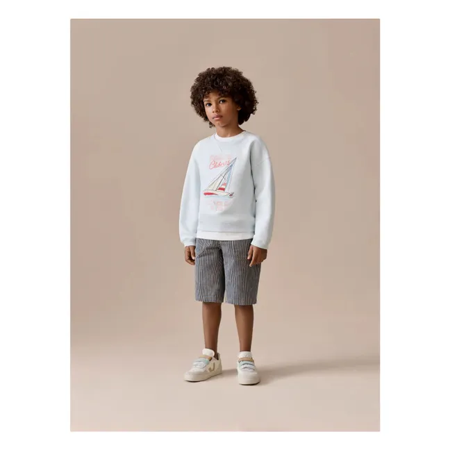 Sudadera de algodón orgánico Erol Bateau | Azul Pálido