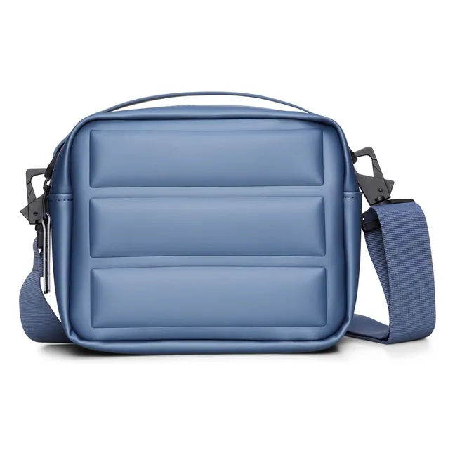 Shield Box bag | metallic blue