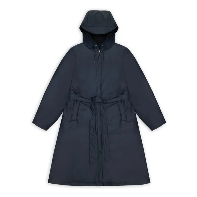 Gewachst Lang Wasserdicht Gegürtet | Navy